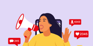 Influencer e sponsorizzazioni: attenzione agli accordi di non concorrenza Illustrazione di ragazza che parla nello schermo di un telefono