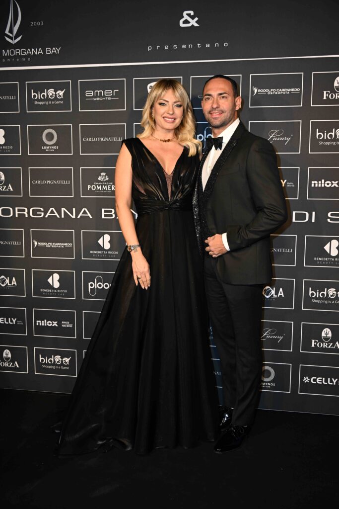 Sanremo, 74° Festival della Canzone Italiana - Opening Party Festival 2024 al Morgana Bay. - nella foto: Manila Nazzaro, Stefano Oradei